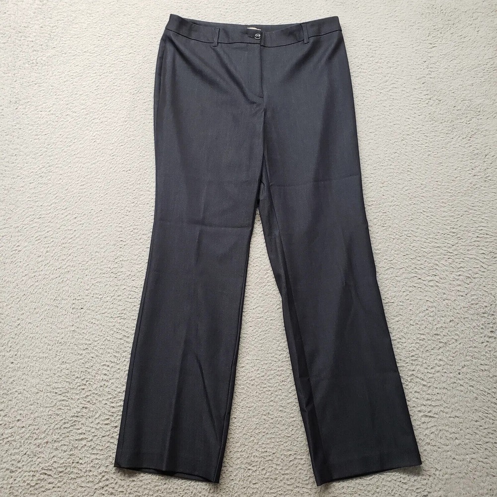 Chicos Pants Womens 1 M/8 Short Blue Trousers Dress Pants Workwear Straight‎ Leg